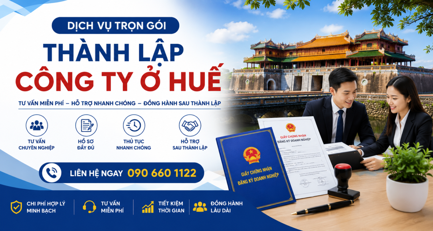 Thành lập công ty ở Huế